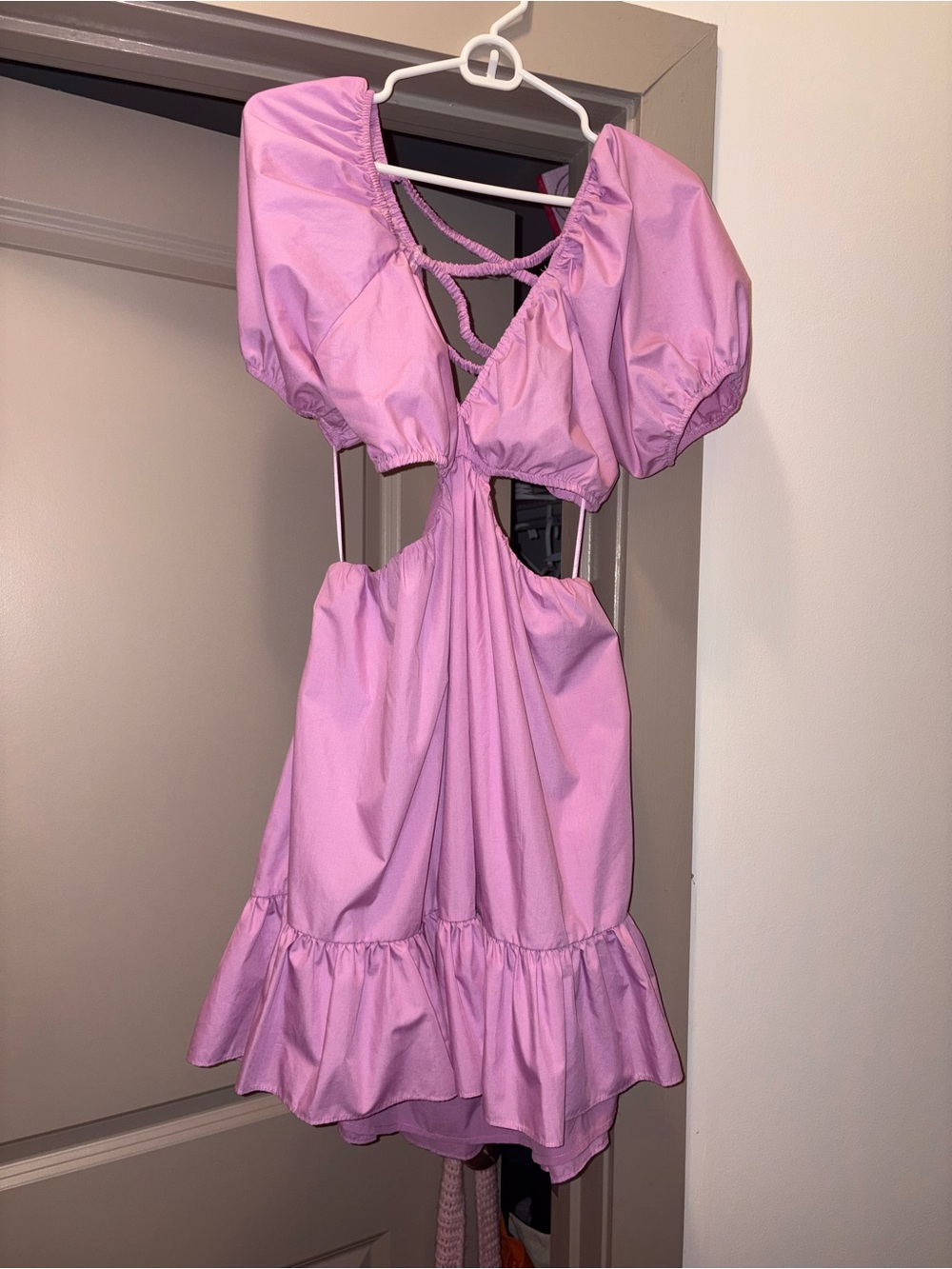 Vestibule Boutique Pink Cutout Mini Dress Size L
